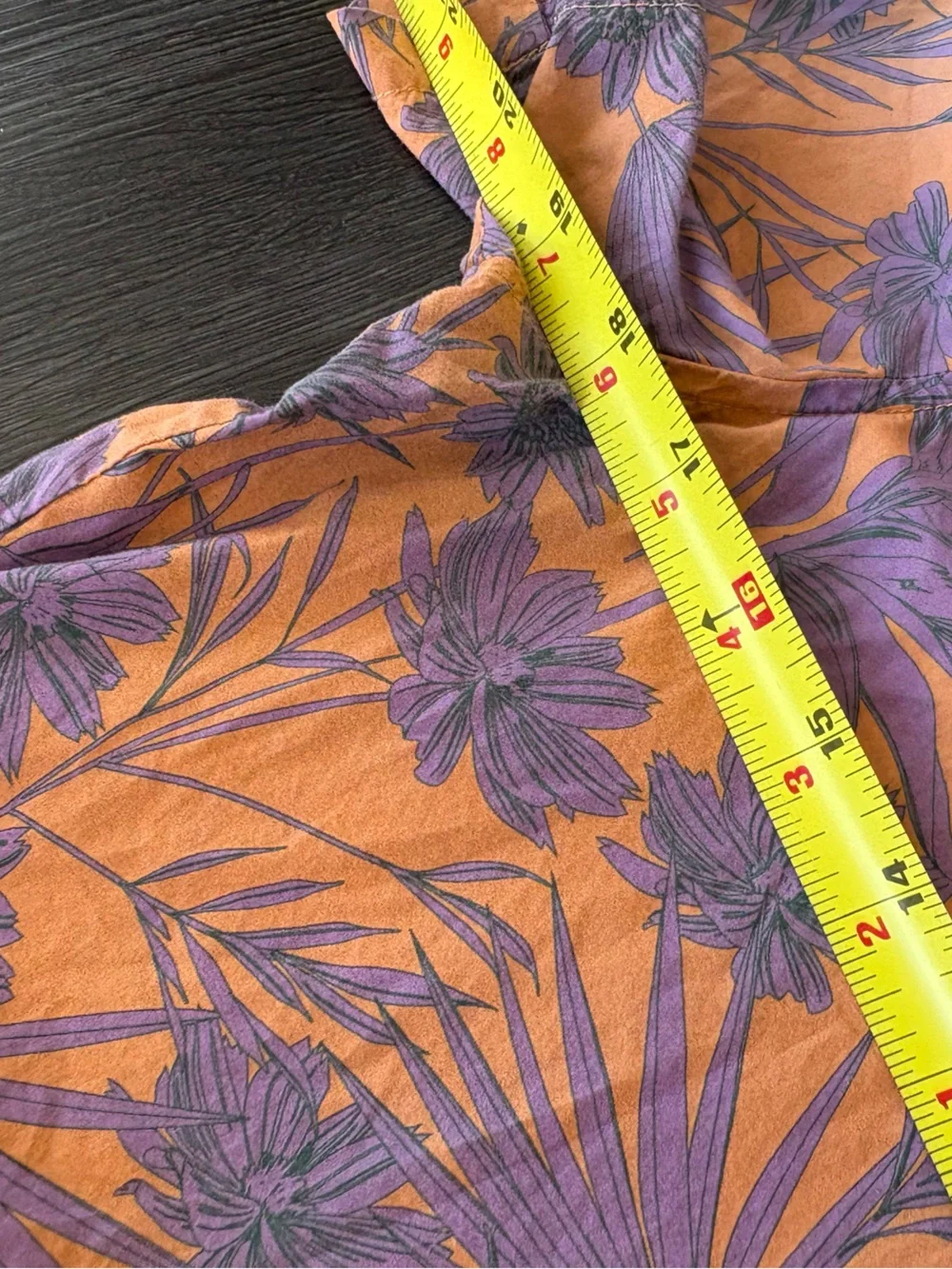 WILDFANG the empower Hawaiin print Orange & Purple Floral Button-Up Shirt - Picture 8 of 8